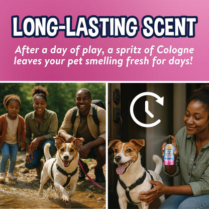 Natural Dog Cologne | Premium Scented Deodorizing Body Spray for Dogs & Cats | Neutralizes Strong Odors with Natural Dog Conditioner | Made in USA (Baby Powder, 4 Fl Oz)
